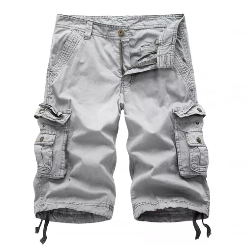 Herren Cargo Shorts Freizeit Einfarbig Mehrere Taschen, Farboptionen - Bild 7 von 32