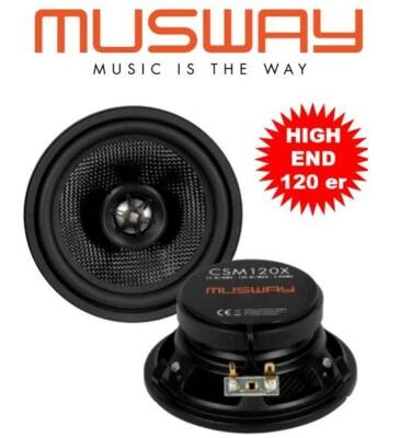 MUSWAY CSM120X 12cm Koax Lautsprecher Speziell Mercedes Benz W124 inkl. Adapter - Bild 1 von 4