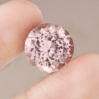 Natural Marvelous Ceylon White Sapphire Round Cut Loose Gemstone 14x14 MM