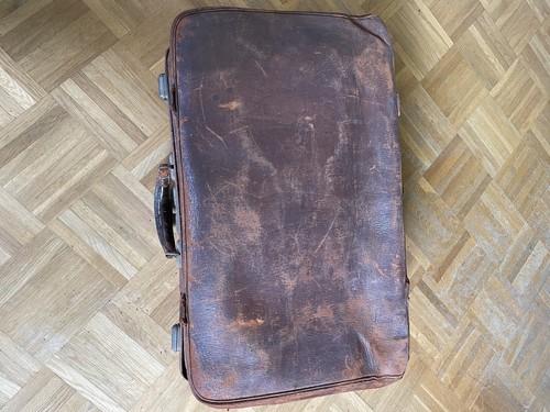 Koffer Arztkoffer Doktortasche Hebammentasche 1880 Patina Leder Oldtimer - Bild 6 von 24
