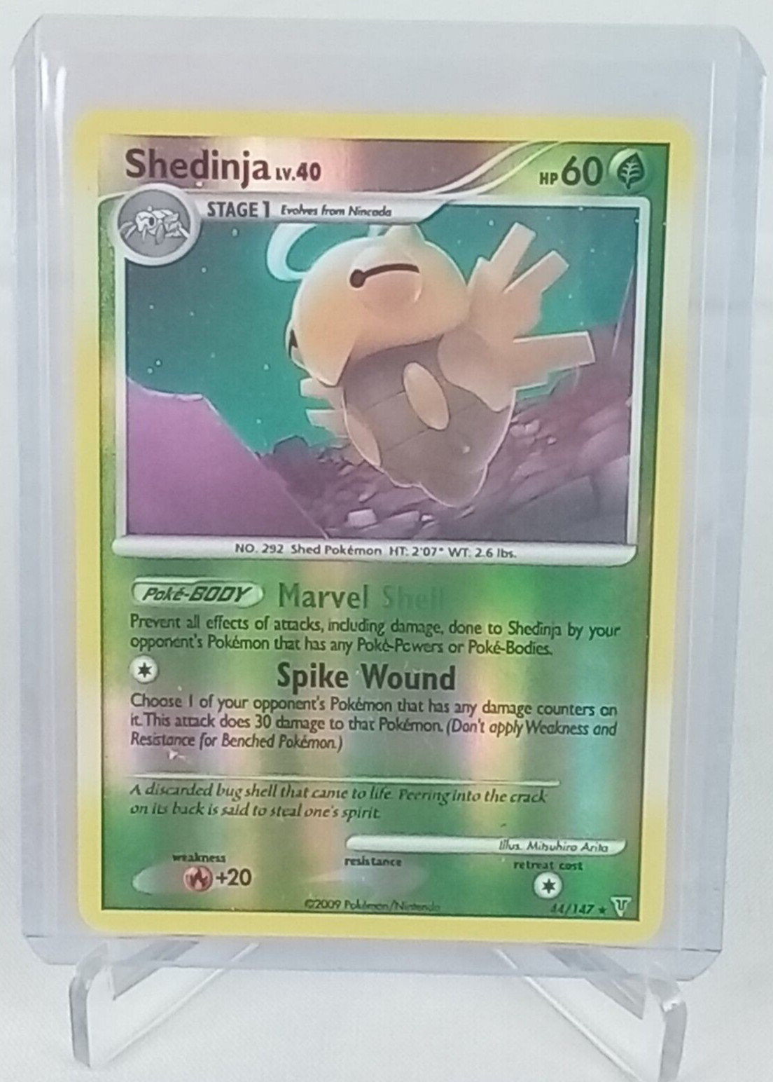Shedinja 44/147 Rare Reverse Holo Pokémon Card 2009