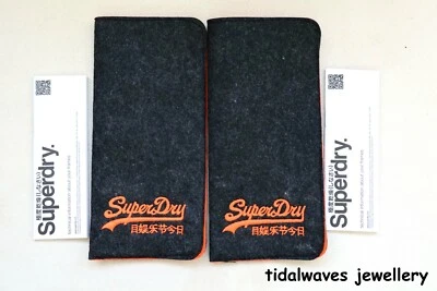 2 x Superdry (New & Genuine) Glasses Sunglasses Soft Felt Case/Pouch