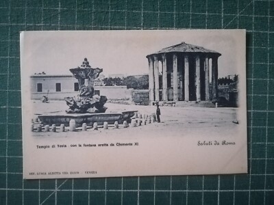 XH492 CPA um 1900 Rom - Tempel der Vesia - Brunnen Clément XI