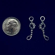 RDLC Traditional 1:9 Model Horse Scale ENGRAVED WESTERN BIT - Silver-toned