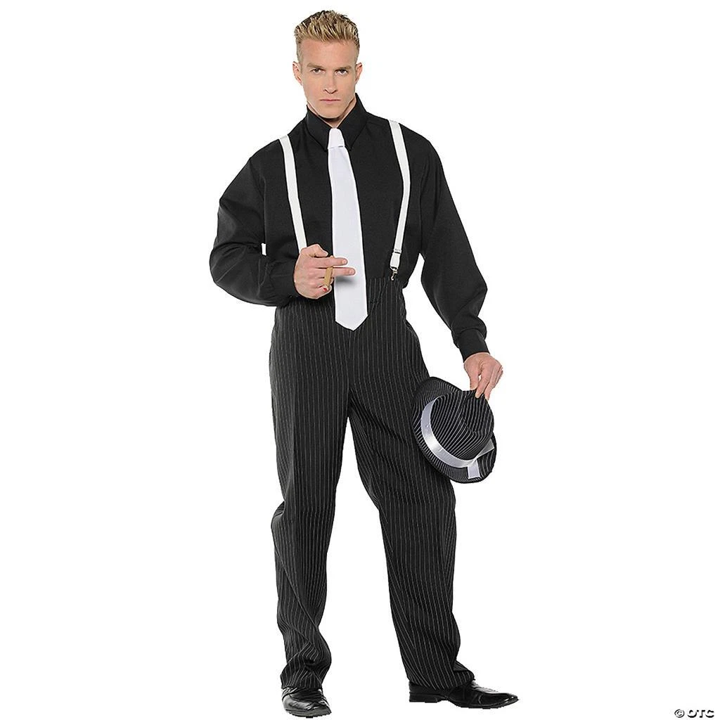 Gangster Costume Men Roaring 20's Gatsby Mafia Retro Halloween Cosplay  UR29750