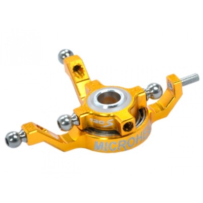 Microheli Precision CNC Titanium X Swashplate (GOLD) - BLADE 120 S / S2