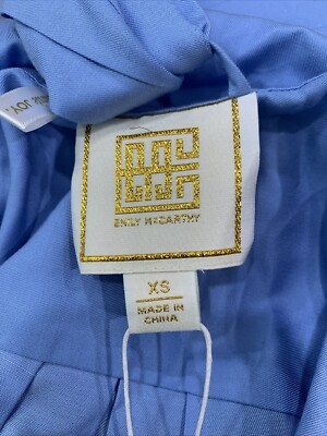 Camicia Oxford Blu Emily McCarthy &ndash; Maniche A Palloncino, Collo, Taglia M &ndash; 100% Tencel