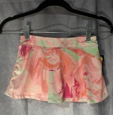 Ideology Girls Watercolor Tie Dye Print Sports Skort - Pink Orange Green Size 6