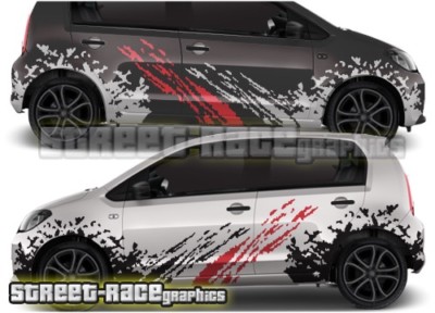 Skoda Citigo Rally 001 Grunge Schlammspritzer R2 R5 Grafik Aufkleber Decals Vinyl