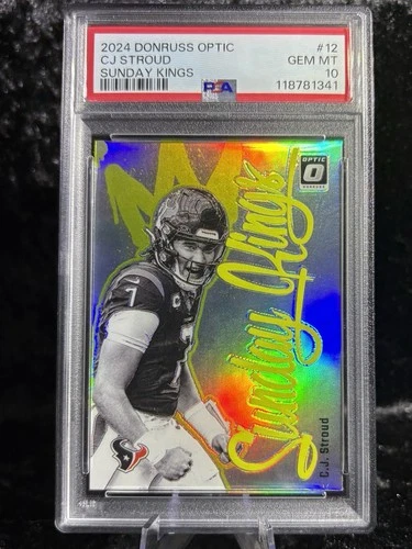 💎 2024 Donruss Optic CJ Stroud Sunday Kings 🔥CASE HIT🔥 PSA 10 SSP Texans