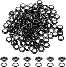 200 Sets Black Metal Eyelets and Grommets Kit...