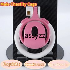 New Pink Chastity Cage Sissy CB Lock Abstinence Restraint Chastity Device BDSM