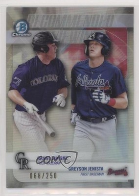 2018 Bowman Draft Refractor 68/250 Greyson Jenista Grant Lavigne #RV-LJ 0l1
