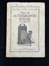 1917 KODAK NO. 1A AUTOGRAPHIC CAMERA OWNER'S MANUAL