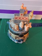 Noah's Ark Hinged Trinket Box A New Beginning Papel Giftware VTG 1999