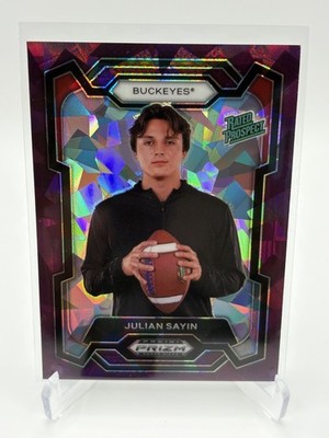 Julian Sayin 2024 Panini Prizm Draft Picks Rated Prospect Purple Ice Prizm /149