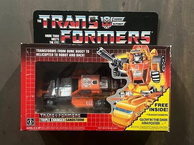   1996 Hasbro Takara Transformers G1 Sandstorm Triple Changer & Original Box  