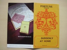 Programme Fortune Theatre London Suddenly at Home Penelope Keith 15.3.1972