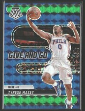 Tyrese Maxey 2024-25 Panini Mosaic Give and Go Mosaic Green #12 76ers
