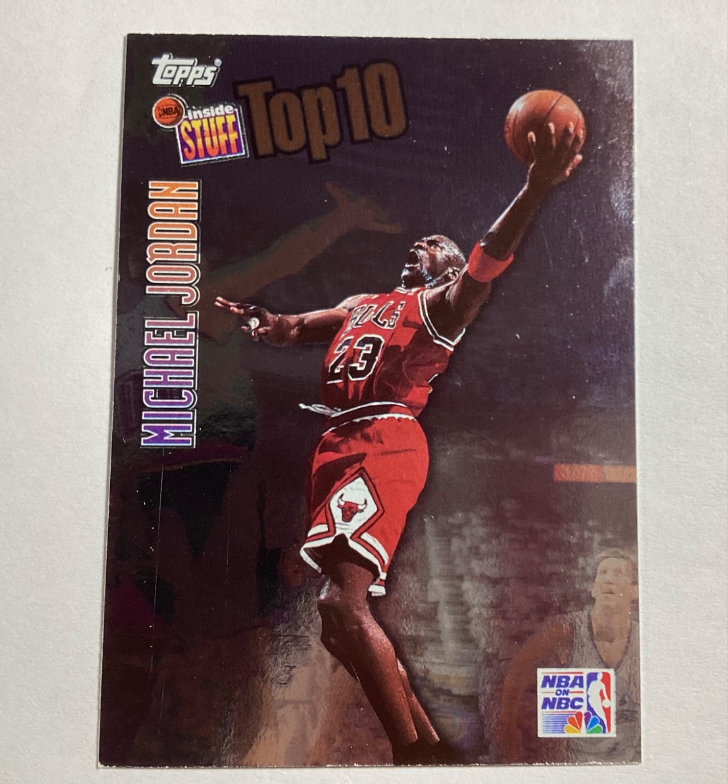 1997-98 Topps Basketball Michael Jordan Inside Stuff Top 10 Foil  HOF