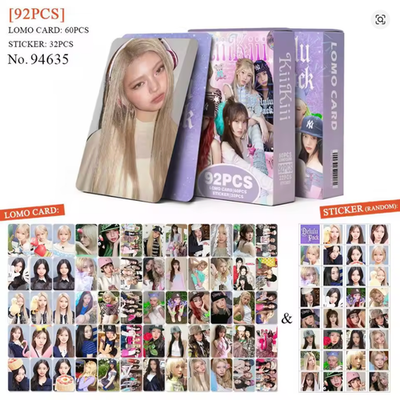 92PCS KIIIKIII DELULU PACK PHOTO CARD PHOTOCARDS STICKERS KPOP