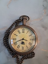 Antique Style Brass Pocket Watch Vintage Classic Collector Gift