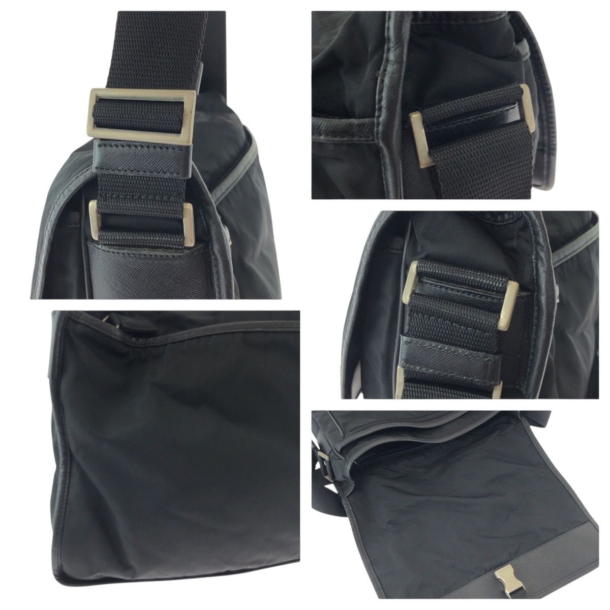 Good condition PRADA Tessuto triangular logo plat… - image 6