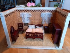 Antike Puppenstube ,alte Tapete ca 19 20