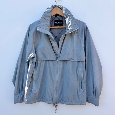 Helly Hansen Jacket Mens S Grey Helly-Tech Windbreaker Full Zip Outdoor Coat