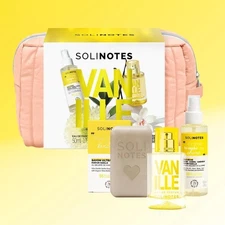 Solinotes, Vanilla Blossom 3 Piece Beauty Gift Pouch