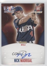 2014 USA Baseball Box Set 18U National Team Signatures Nick Madrigal Auto 00em