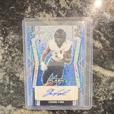 Leaf 2022 Flash Jerome Ford Blue Metalized Sparkles Autograph Rookie #BA-JD2 /25