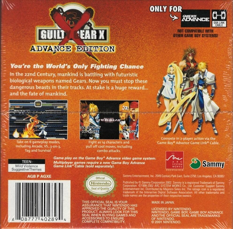 Buy Guilty Gear X: Advance Edition (Nintendo Game Boy Advance