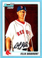 2010 Bowman Felix Doubront Blue #/520 1st Bowman Boston Red Sox