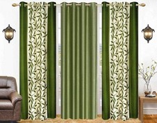 New Polyester Curtain Set Long Door 9 Feet Pack of 3