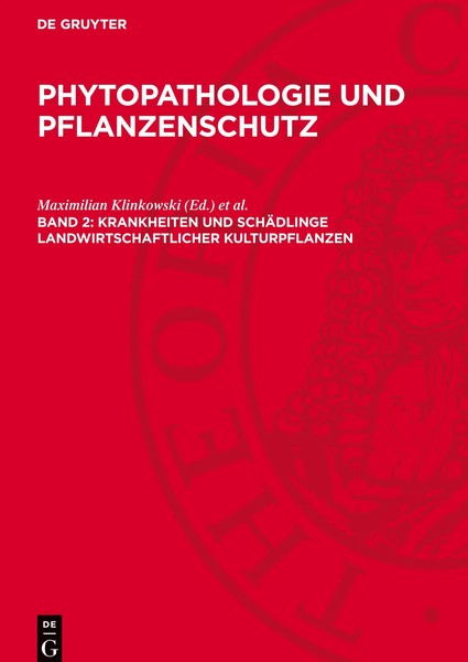 Maximilian Klinkowski (U. A.) | Phytopathologie Und Pflanzenschutz, Band 2,...-image