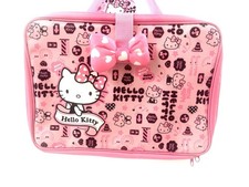 Hello Kitty Foldable Travel Tray Organizer Pink w/ Bow Magnetic Closure