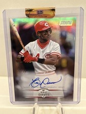 2025 Topps Stadium Club Eric Davis Rainbow Roil Auto /25. Reds SP Legend