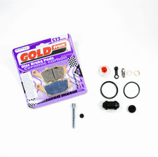 Brake Caliper Seal Kit w GF Brake Pads+Pins for 2007-09 Kawasaki Z1000 Rear