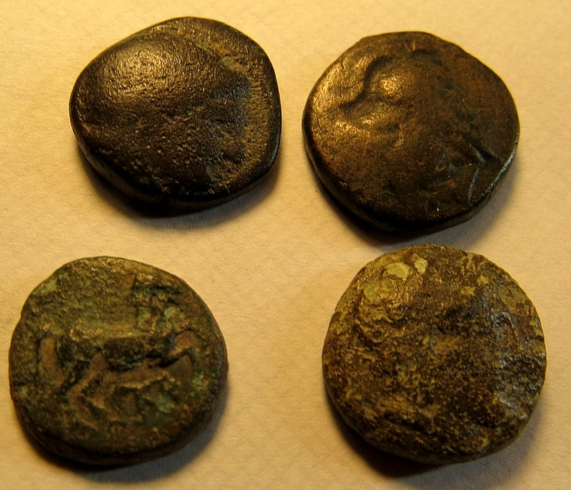 LOT OF 4 VARIOUS GREEK DRACHMA COINS FINE CONDITION
