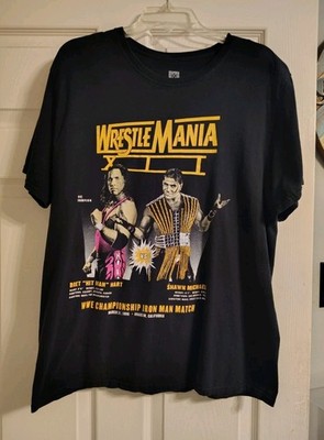 WWE Officially Licensed Bret Hart vs Shawn Michaels WrestleMania XII XL shirt