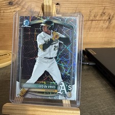 Leo De Vries 2025 Bowman Draft Mega Box Laser Refractor #BDC-87 Athletics