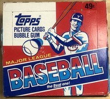1981 Topps Baseball Cello Box Raines R/C Top Pack Gibson/Baines/Valenzuela 24 Pk