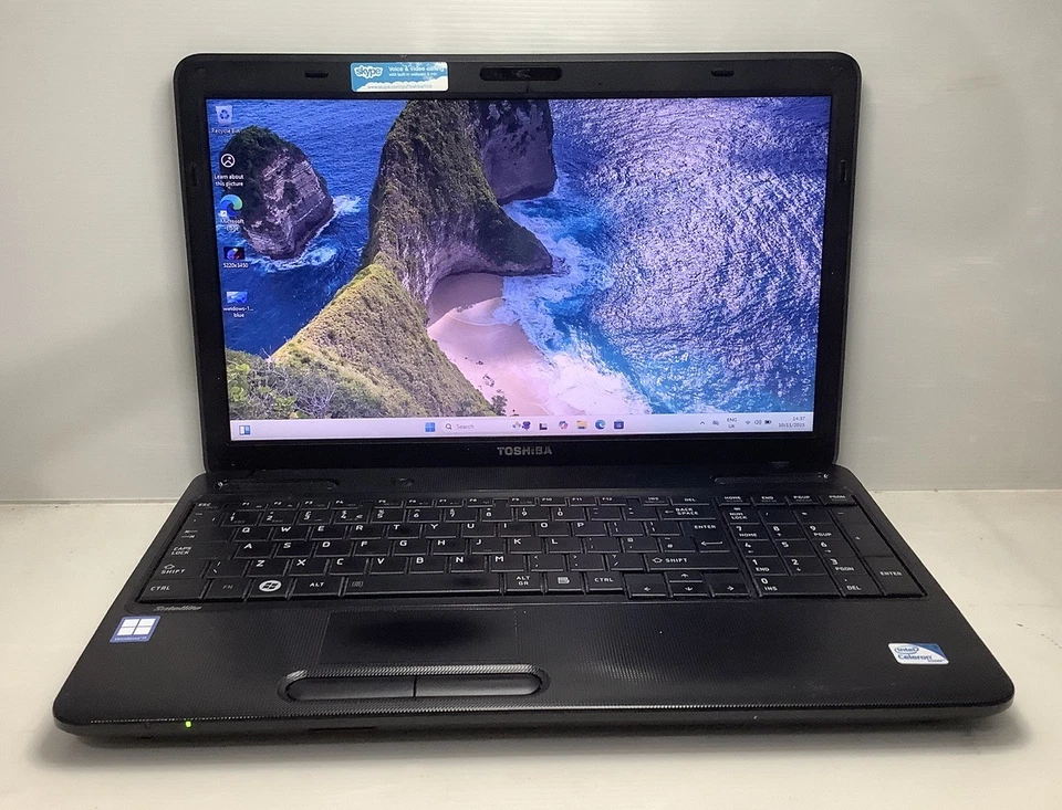 Toshiba Satellite C655,INTEL CELERON@2.20GHz,4GB RAM,128GB SSD,WIN 11 PRO(045) - Image 4 of 4