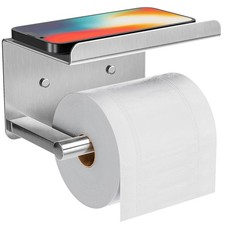 Portarrollos de papel higi nico de pared con estante para tel fono