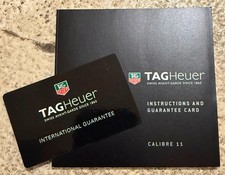 TAG Heuer Monaco Caliber 11 Warranty FullSet Card BLANK Dealer Stamp+Booklet NOS