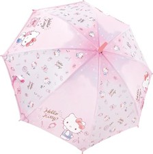 Hello Kitty Long Umbrella 55cm One-Touch Sanrio Cute Pink Cosmeticsfrom JP