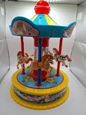1991 Musical Merry Go Round Carousel Redbox 23137 "Around The World In 80 Days