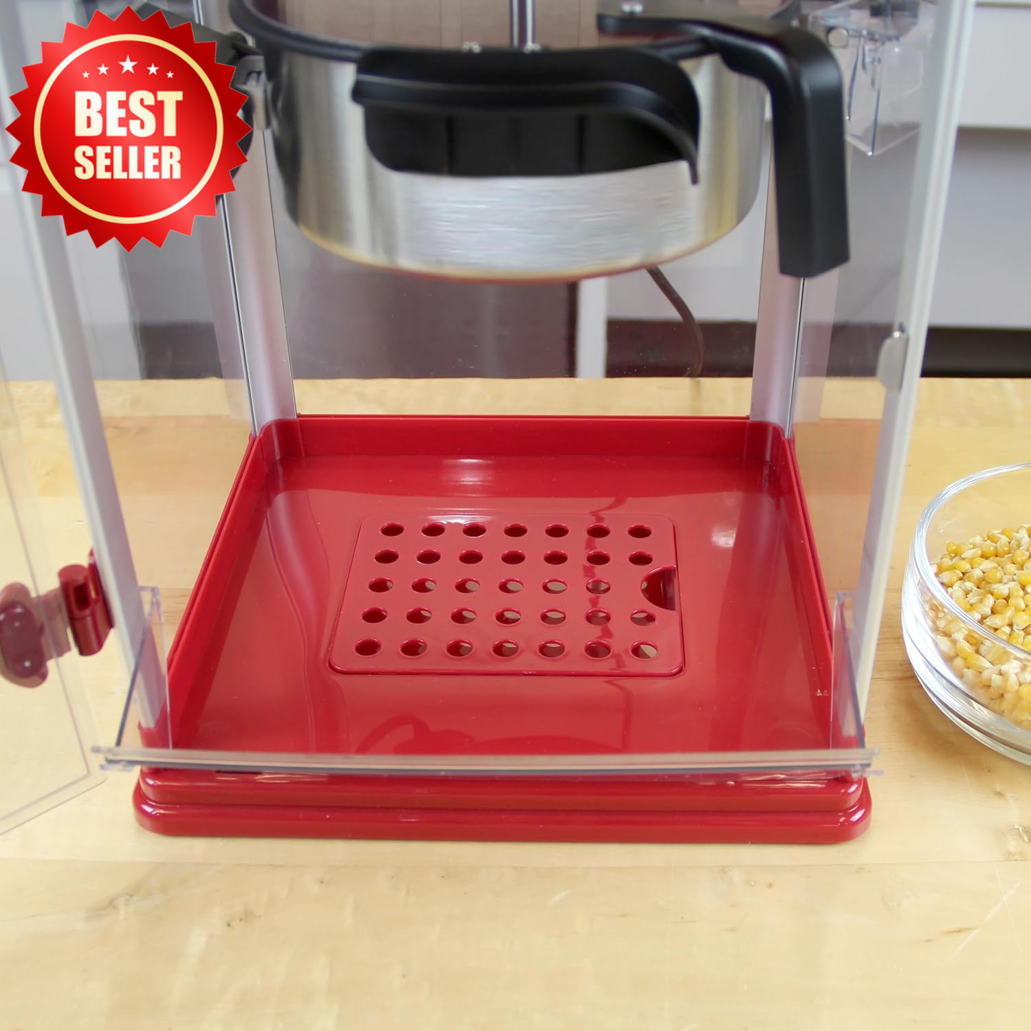 Stir Crazy Popcorn Popper Machine 4-Qt Red Gourmet Nonstick US