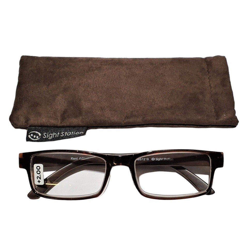 N44 FOSTER GRANT SIGHTSTATION READING GLASSES - KENT WOOD EFFECT [N44 ...